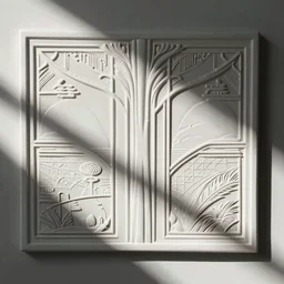 Art Deco ceiling tile, minimal, embossed