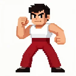 sprite sheet of Khabib, SNES, fighting game