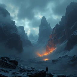 photo the last us part 2 montain : 5 4 k rtx hdr volume light concept studio matte painting environement digital illustration fanart artstation by eytan zana and balazs agoston, jad saber, aaron limonick, pablo dominguez and florent lebrun and robby johnson
