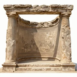 ancient ruins painted by moebius