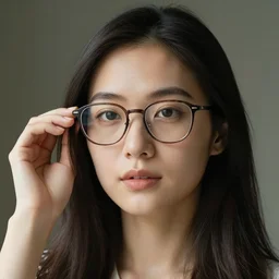 Blasian woman wearing glasses.