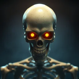 skeleton with eyes, cinematic shot, 8 k, art by artgerm and greg rutkowski and alphonse mucha, movie screenshot - w 8 3 2
