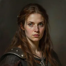 head and shoulders portrait of a barbarian, female, high fantasy, dnd, by artgerm, luis royo, wlop, krenz cushart,