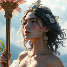 goddess of the summer, highly detailed, digital painting, hyperrealistic, hyperdetailed, high resolution, artstation, concept art, smooth, sharp focus, illustration, unreal engine 5, 8 k, art by artgerm and greg rutkowski and edgar maxence