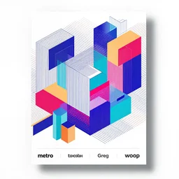 abstract beautiful background, card templmate, wallpaper, lines, isometric geometry, multicolor, 3 d shapes, trending behance, metro scheme, poster by wlop, tooth wu, greg rutkowski, beeple