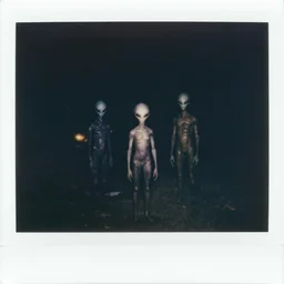 Polaroid of a alien to encounter with the lost ones if they were in a dark zone