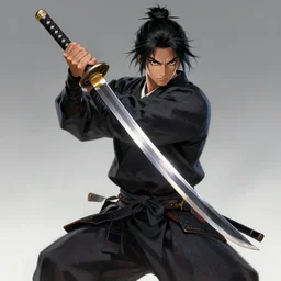 epic samurai wielding a magnificent katana, fantasy 8k art, trending on artstation, insanely detailed