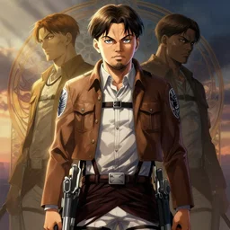 Leonardo DiCaprio as Collosal Titan in Attack on Titans, (Attack on Titans anime), sigma male, accurately portrayed, portrait art by alphonse mucha and greg rutkowski, highly detailed, digital painting, concept art, illustration, dim lighting with twilight rays of sunlight, trending on artstation, very detailed, smooth, sharp focus, octane render