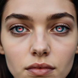 close up photo of woman face with galaxies reflected inside her eyes, by Steve McCurry
