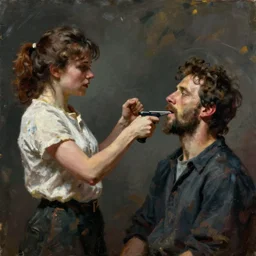 a woman stabbing her husband by paul kle
