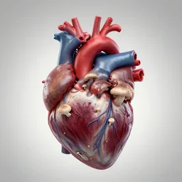 human heart with mushrooms growing on it