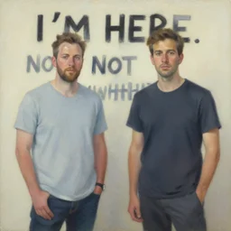 i'm here, not going anywhere. oil painting, by jean giraud and ross tran