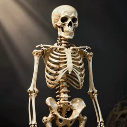 Sans from Undertale as a photorealistic skeleton