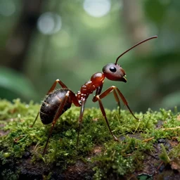 incredible ant human in the jungle, by the best photographer of national geographic, scientific photo, hight quality, realistic light, kodachrome 6 4, hiperdetailed