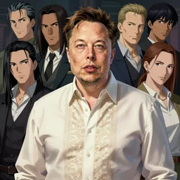 an anime portrait of elon musk as a beautiful man wearing a barong tagalog from skyrim, by stanley artgerm lau, wlop, rossdraws, james jean, andrei riabovitchev, marc simonetti, and sakimichan, trending on artstation