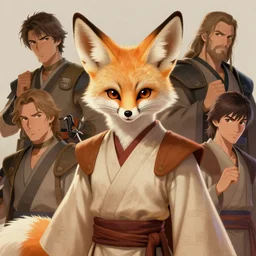 beautiful portrait of a female anthropomorphic furry fennec fox fursona wearing jedi robes, character art by stanley artgerm lau, wlop, rossdraws, james jean, andrei riabovitchev, marc simonetti, and sakimichan, trending on artstation
