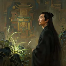by greg rutkowski, zhang yimou, painting of an xianxia looking into distance with chinese dargon in the background, beautiful sophisticated intricate background, godray on plants, fantasy digital art, fantasy style art, dramatic lighting, 4 k, concept art