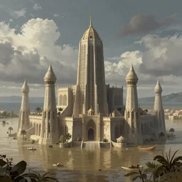 the flooded city of atlantis, trending on artstation, by Noah Bradley