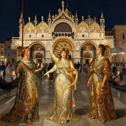 epic portrait an festival happening in nightime of venice, intricate, full frontal shot, highly detailed, digital painting, artstation, concept art, sharp focus, illustration, art by artgerm and greg rutkowski and alphonse mucha