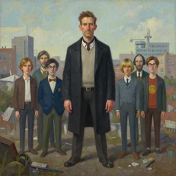 a beautiful painting of the slum lord of the upper planes by mynameistran and artgerm and wlop and loish and alex grey and wlop and wes anderson and spike jonze, trending on artstation
