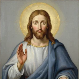 detailed painting of traditional Jesus