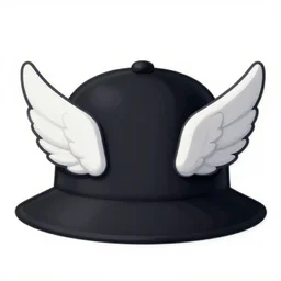 the official hat of the mysterious east, the crown is very high, and two hat wings are extended on both sides of the hat hd artwork by akihiko yoshida artwork by aleksi briclot