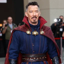 tom hanks cosplaying as doctor strange, dragoncon, 3 5 mm, f / 2. 8, flash fired