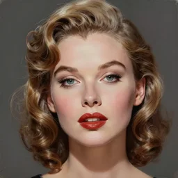 oil painting by John Clymer, in the style of John Clymer, painting by John Clymer of a young beautiful Gene Tierney color studio publicity photo , tight face shot portrait, highly detailed, digital painting, artstation, concept art, illustration, art ,