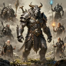 minotaur warrior concept, full body concept, beksinski, wayne barlowe, adrian smith fantasy art, the hobbit art, lord of the ring art, the witcher concept art, trending on artstation, game of throne art