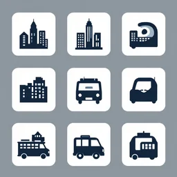 corporate memphis art mobile icon set, concept corporate art