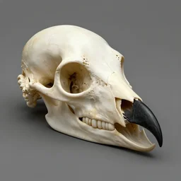 bird victorian style avian raptor fowl skull of a bird with black beak digital art