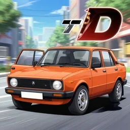 lada 5 0 0 initial d, anime art