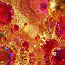vivid conceptual dream of resonating joy, vaporwave, intense joyful textures, vaporwave wallpaper environment, intense joyful vibe, nobody here, intense joyful shapes, intense joyful structures, gold, ruby, glass, water, HDR, octane render, 8k, 4k