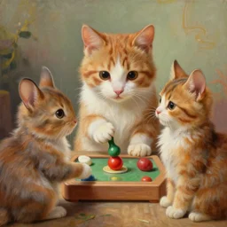 cute animal playing game, highly detailed painting by gaston bussiere, craig mullins, j. c. leyendecker, 8 k