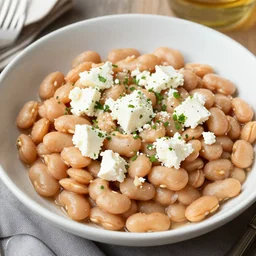 Cannellini beans with feta cheese