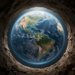 inside the hollow earth dome opening, surrealism hyperrealism photo - realistic photography volumetric lighting enchantingly beautiful by greg rutowski and gustave dore gurney rutowski artstation deviantart unsplash behance incredible beautiful