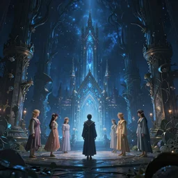 kingdom of elves, outside of time and space, dreamy, romantic, night lighting, gorgeous lighting, dramatic cinematic lighting, intricate, highly detailed, studio ghibli, 8 k