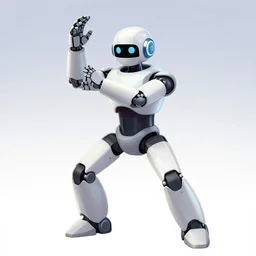 a robot performing a kamehameha