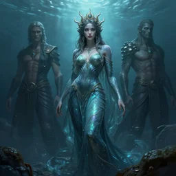 sea queen, mysterious, highly detailed, digital painting, artstation, concept art, smooth, sharp focus, illustration, unreal engine 5, 8 k, art by artgerm and greg rutkowski and edgar maxence