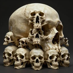 the doom of skulls, realistic, extremely detailed, sharp focus, wide view, smooth, digital illustration, octane render, unreal engine 6, ray tracing, by james jean, by rossdraws, by frank franzzeta, by mcbess, by sakimichan, by brosmin, by danton fadeev, by steve simpson