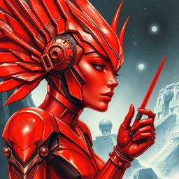 red higheels in futuristic design. highly detailed, digital painting, watercolor, soviet realism, engraving, artstation, concept art, smooth, sharp focus, vivid grunge, manga, illustration, unreal engine 5, 8 k, art by bilibin and kuvshinov and malevich and mucha