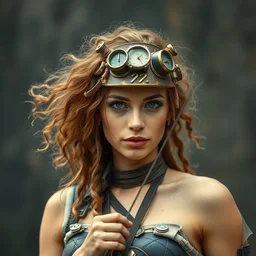 full length photo of a very beautiful!! steampunk archer highly detailed 8 k hdr smooth sharp focus high resolution award - winning photo dslr
