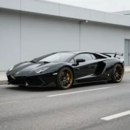 Black Lamborghini with two wheels ::2.3, a very realistic car