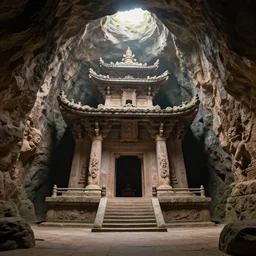 an ancient underground temple from centuries ago by masashi kishimoto