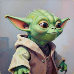 greg manchess portrait painting of evil yoda as overwatch character, medium shot, asymmetrical, profile picture, organic painting, sunny day, matte painting, bold shapes, hard edges, street art, trending on artstation, by huang guangjian and gil elvgren and sachin teng