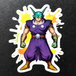 die cut sticker, gomu gomu no gatling, splatter paint