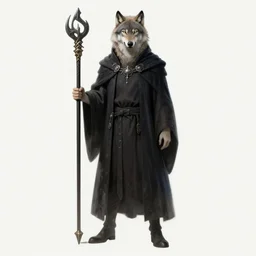 Wolf as a mage, artwork by Gediminas Pranckevicius,