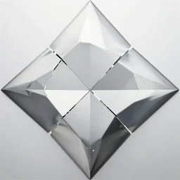 broken diamond pattern reflecting, realistic, photography