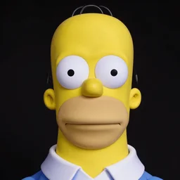 studio portrait of man that looks excactly like homer simpson, lookalike, as if homer simpson came to life, soft light, black background, fine details, close - up, award winning photo by eric lafforgue