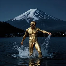 a shining achilles returns to the magic river styx, at night, fuji x 1 0 0 f, extreme contrast, surreal, noisy
